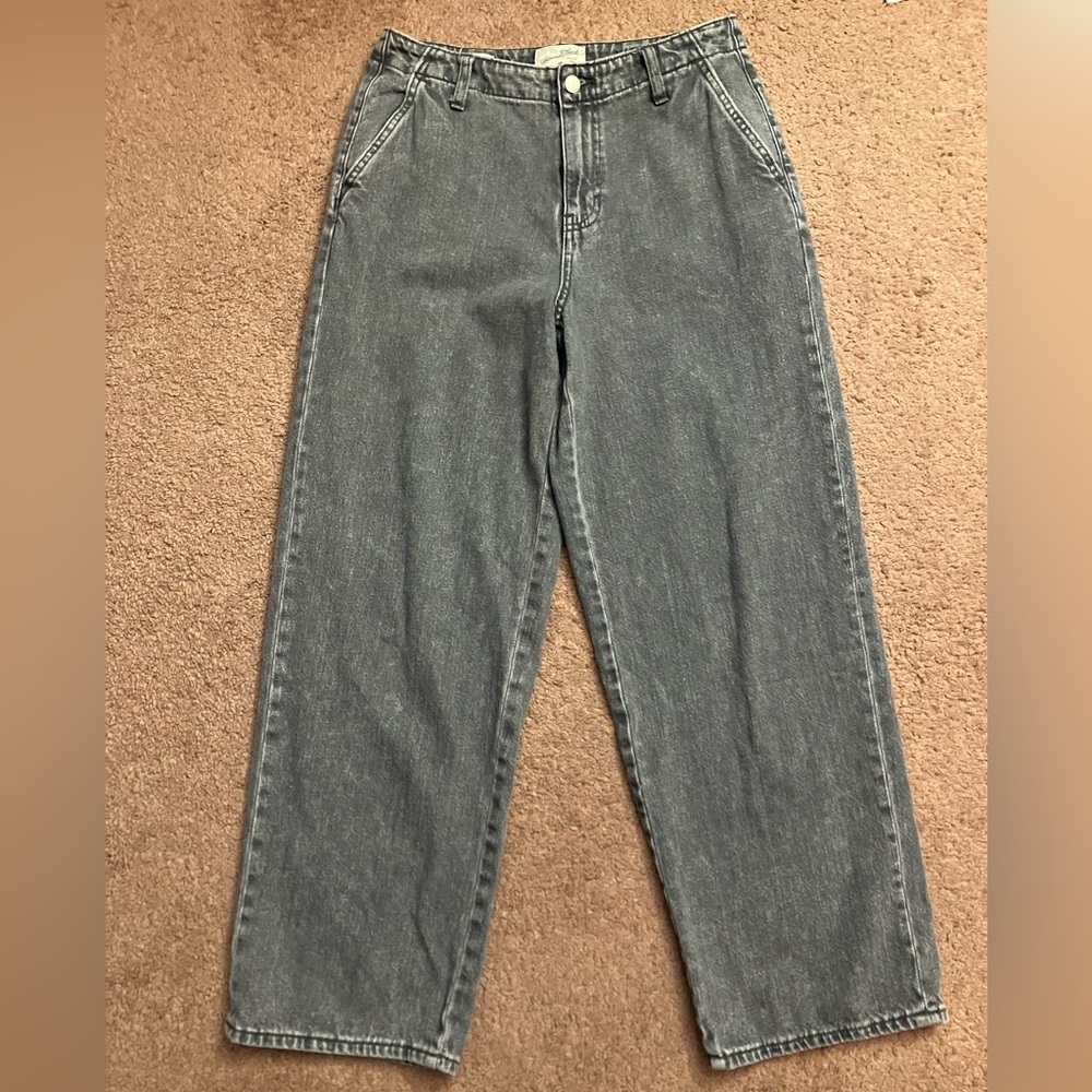 Grey Wash Baggy Jeans
